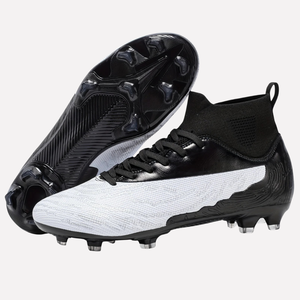 Men's Football Boots with Grip and High-Ankle Design