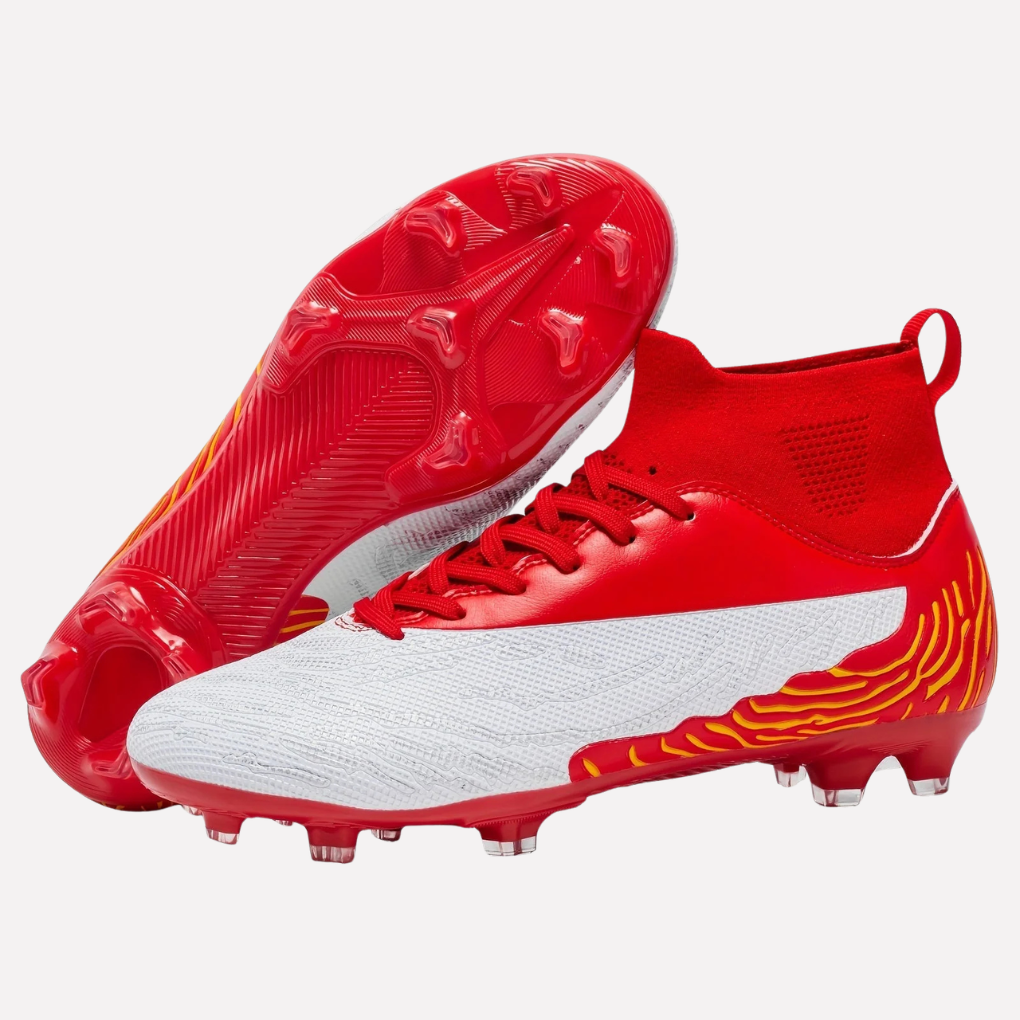 Men's Football Boots with Grip and High-Ankle Design