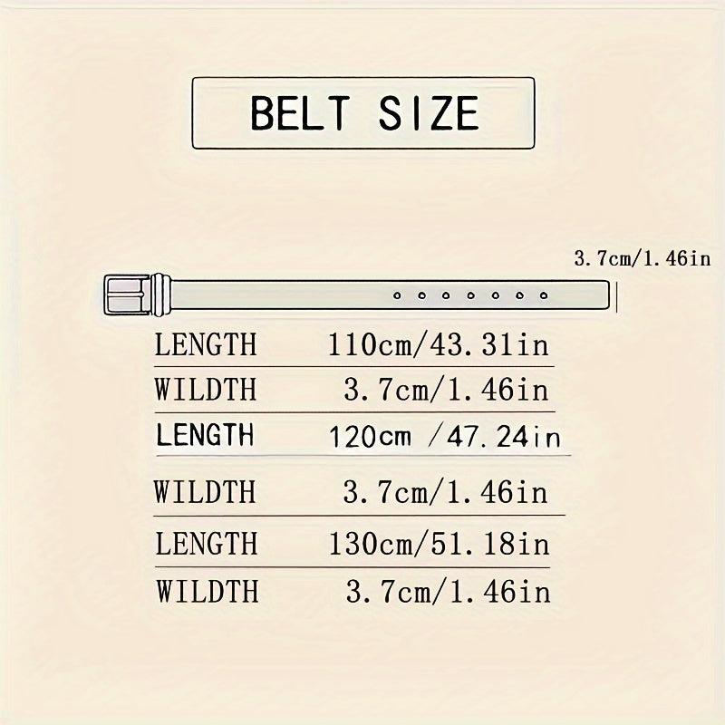 Men’s Genuine Cowhide Leather Belt with Automatic Buckle – Classic Adjustable Waist Belt