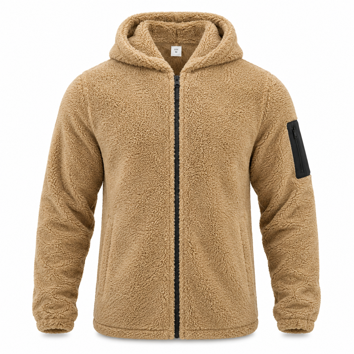 Veste en polaire à capuche pour homme | Fermeture zippée sur le devant et poches latérales | Couche à manches longues pour se protéger du froid au quotidien