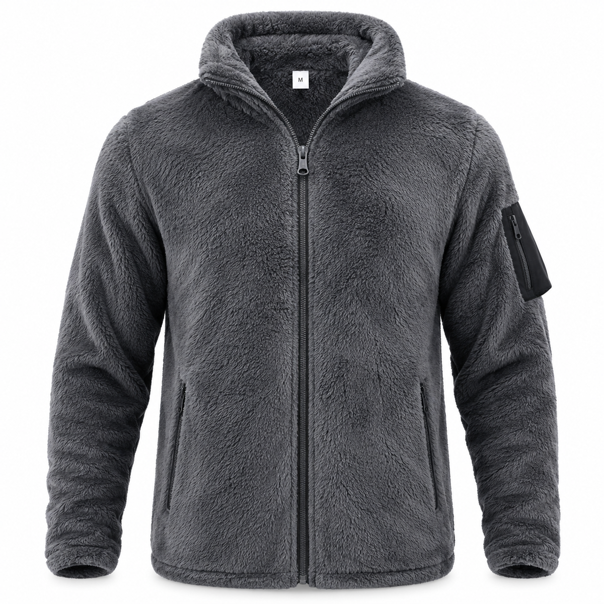 Veste en polaire à capuche pour homme | Fermeture zippée sur le devant et poches latérales | Couche à manches longues pour se protéger du froid au quotidien