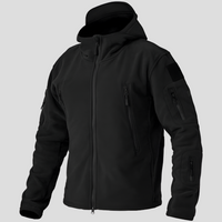 Men's Hooded Fleece Jacket with Multiple Zip Pockets