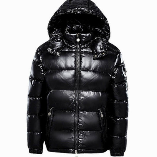 Men's Hooded Quilted Puffer Jacket Full-Zip Winter Coat