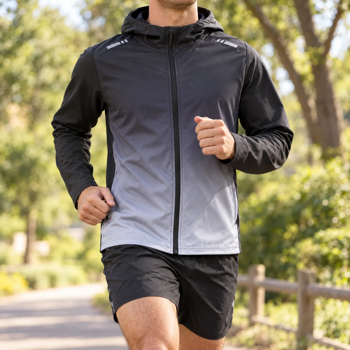 Veste de running à capuche pour homme