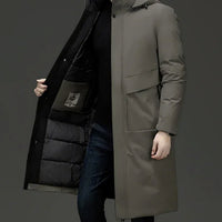 Men's Insulated Hooded Long Puffer Winter Coat