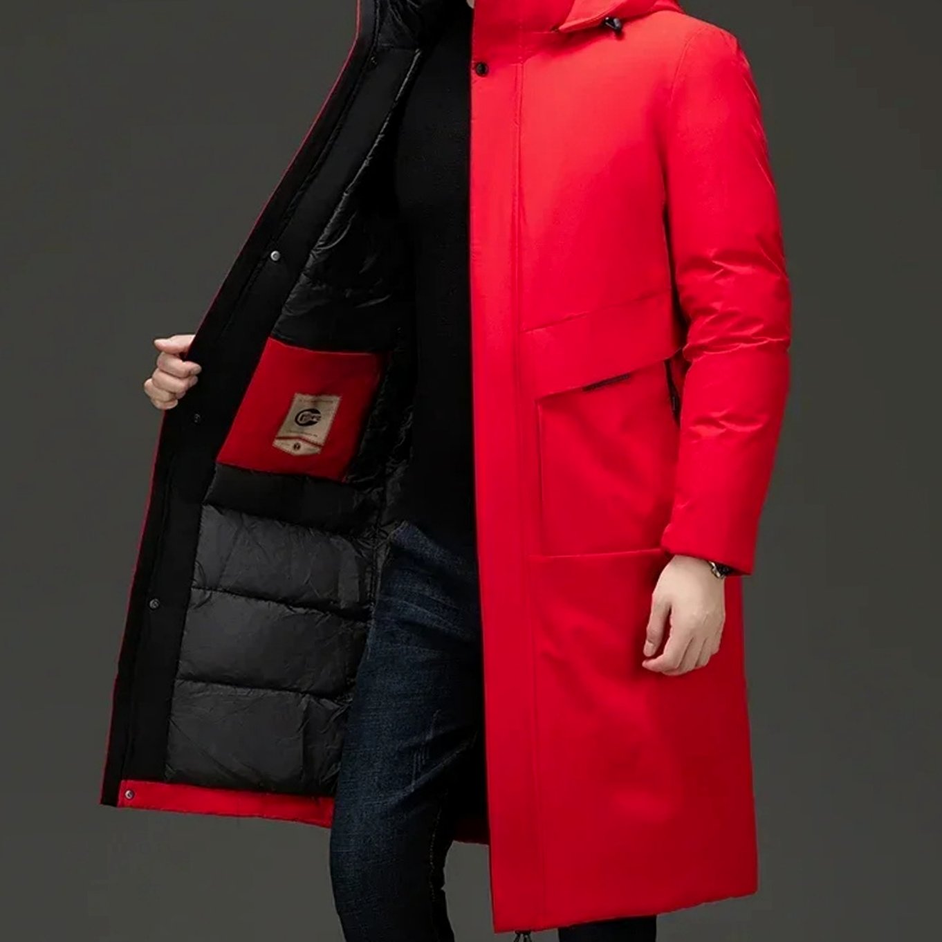 Men's Insulated Hooded Long Puffer Winter Coat