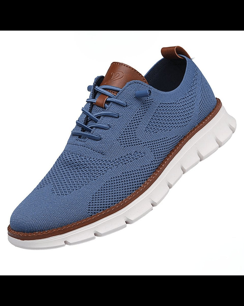 Men's Lightweight Breathable Knit Lace-Up Casual Sneakers