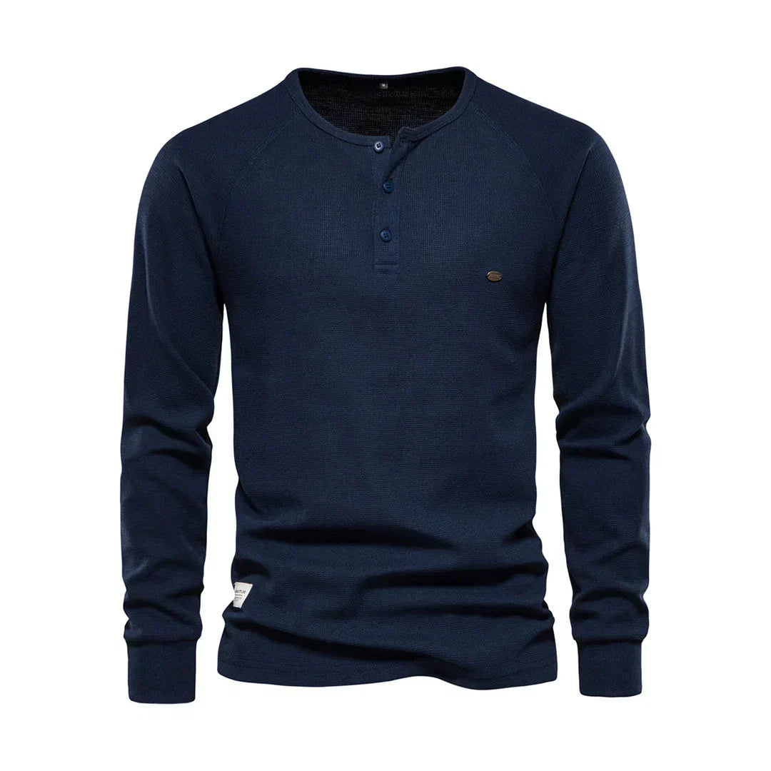 Chemise à manches longues pour homme à col rond – Confort et style