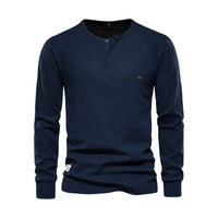 Chemise à manches longues pour homme à col rond – Confort et style