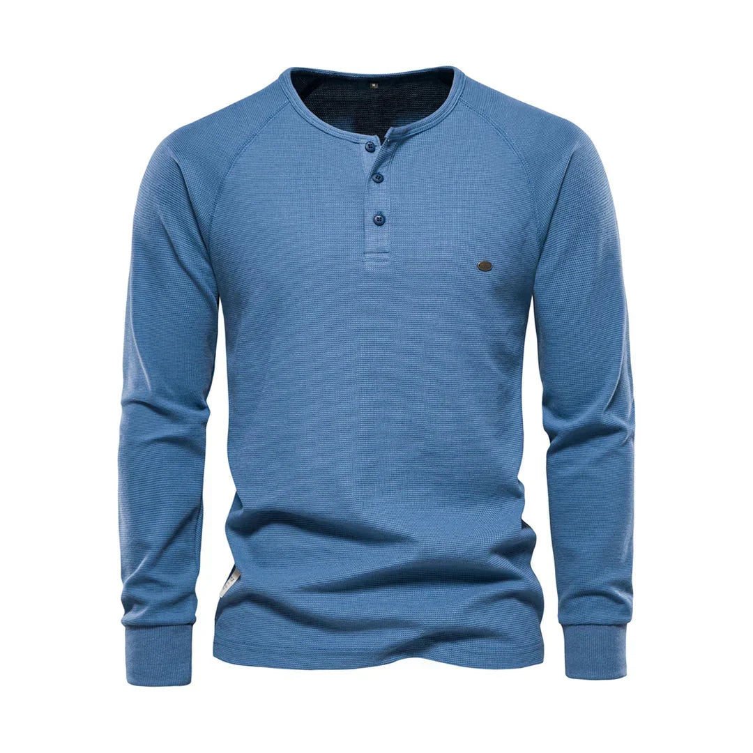 Chemise à manches longues pour homme à col rond – Confort et style