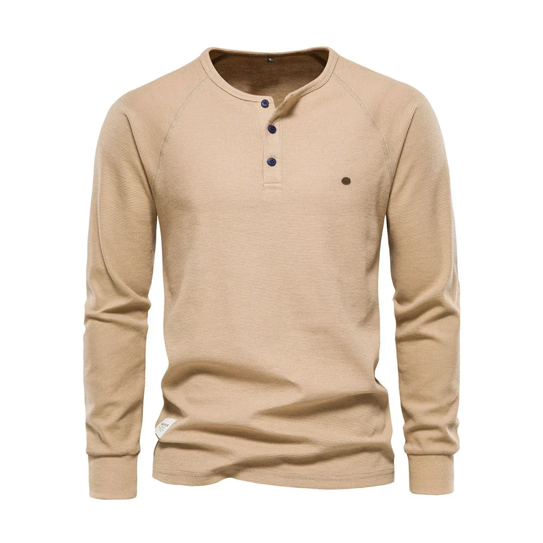 Chemise à manches longues pour homme à col rond – Confort et style