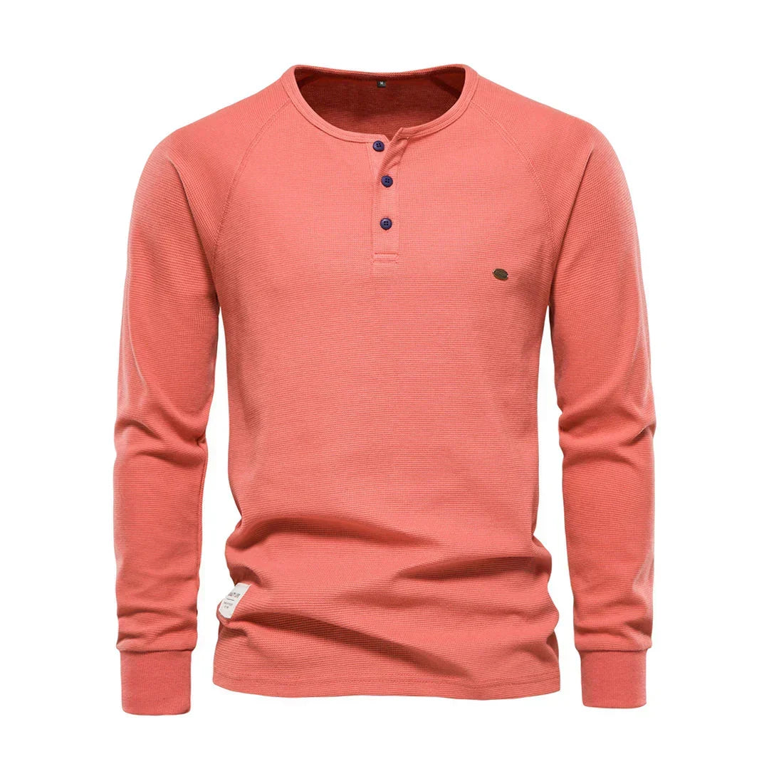Chemise à manches longues pour homme à col rond – Confort et style