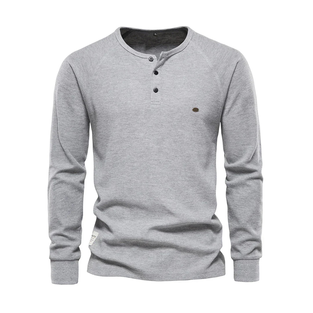 Chemise à manches longues pour homme à col rond – Confort et style