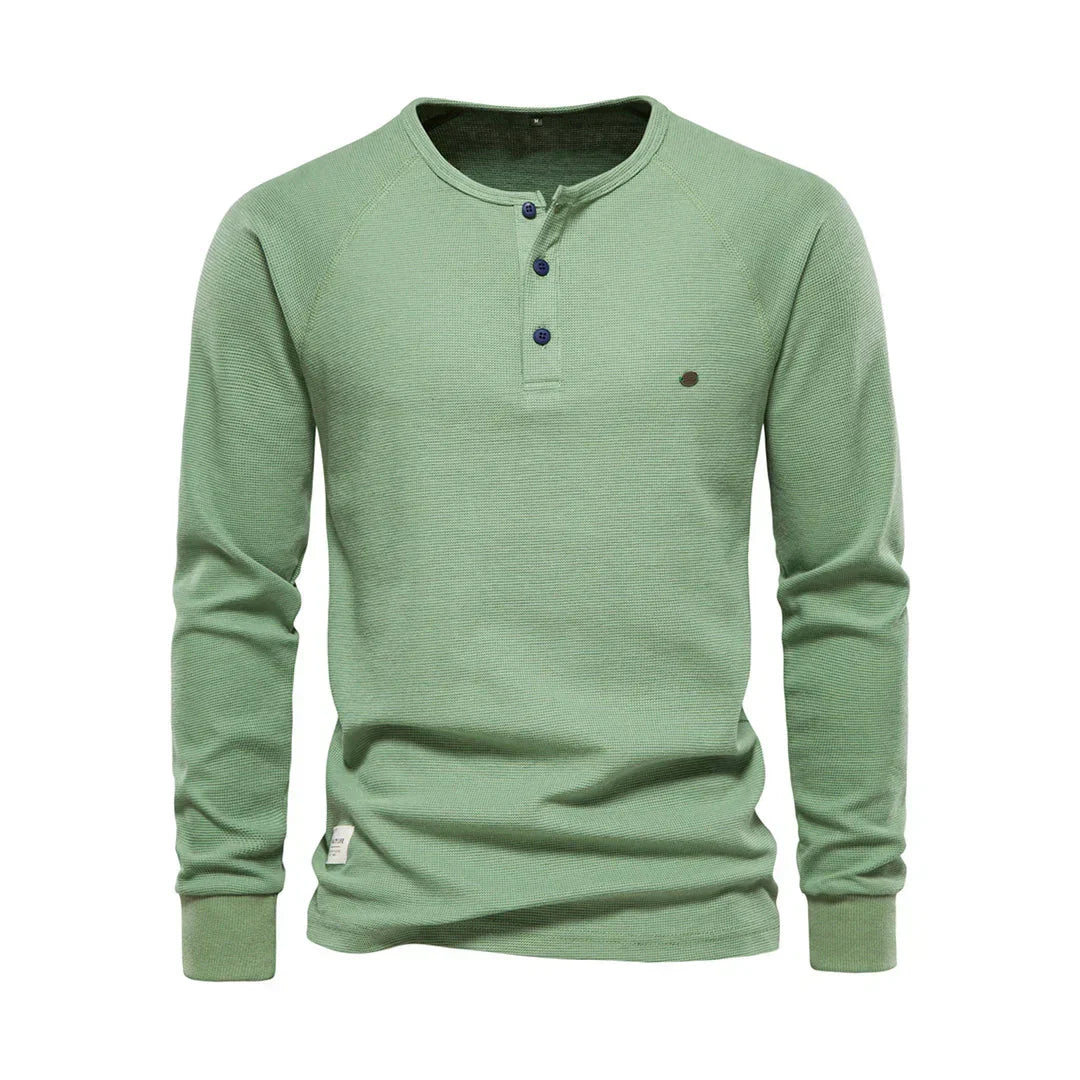 Chemise à manches longues pour homme à col rond – Confort et style
