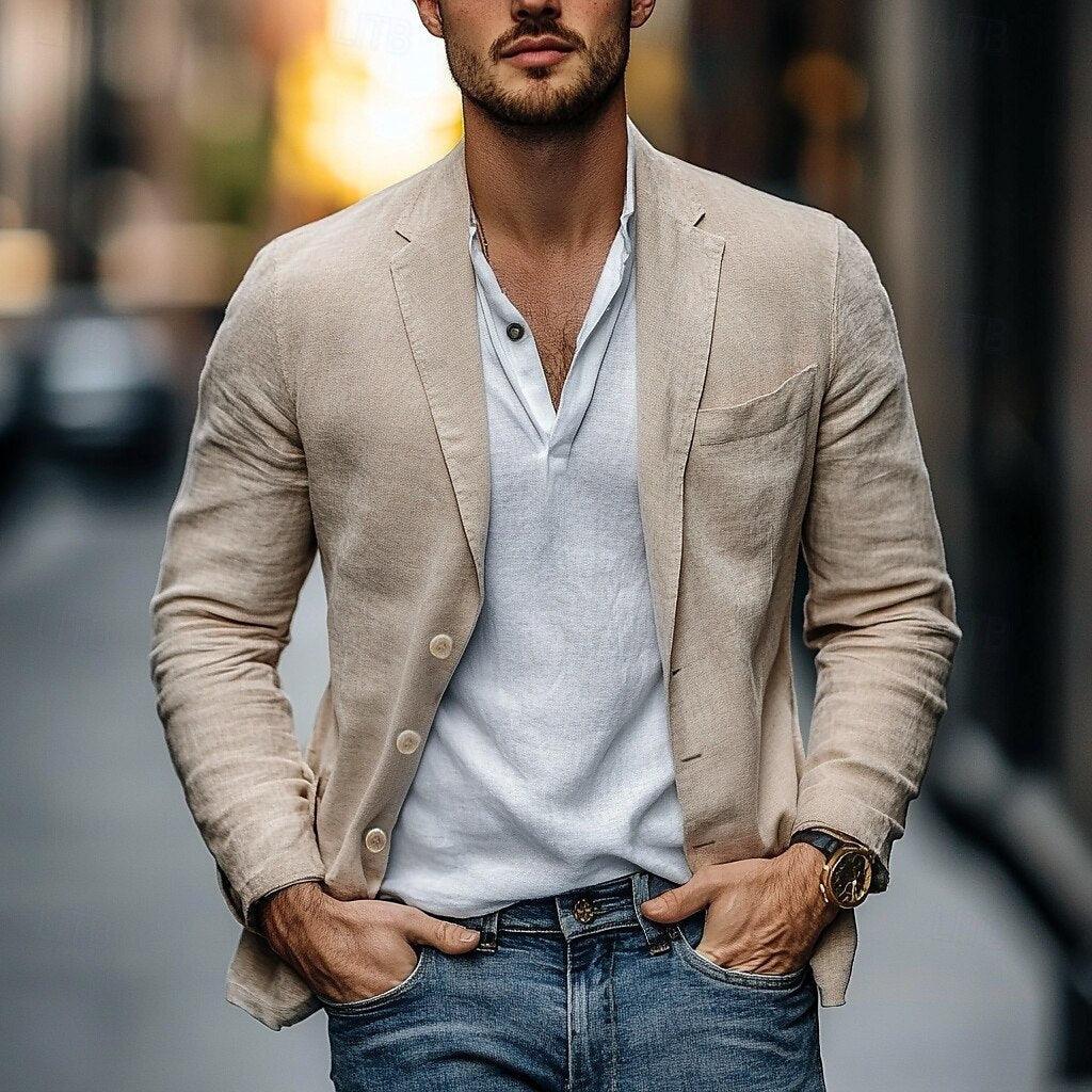Men's Modern Fit Blazer Jacket for Formal Occasions