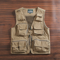 Veste d’extérieur multifonctionnelle pour homme à multiples poches