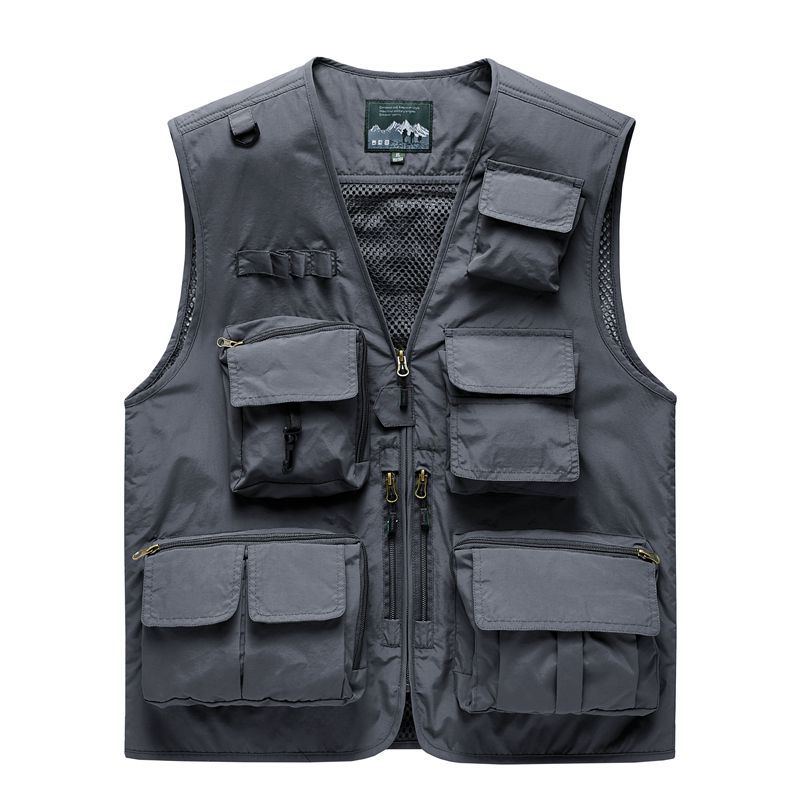 Veste d’extérieur multifonctionnelle pour homme à multiples poches