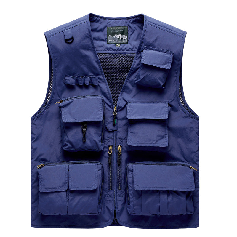Veste d’extérieur multifonctionnelle pour homme à multiples poches