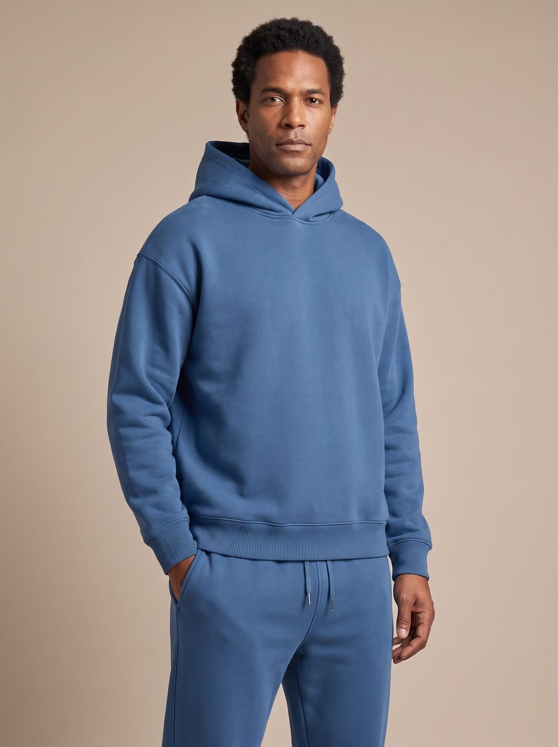 Men's Oversized Fleece Hoodie and Joggers Tracksuit Set