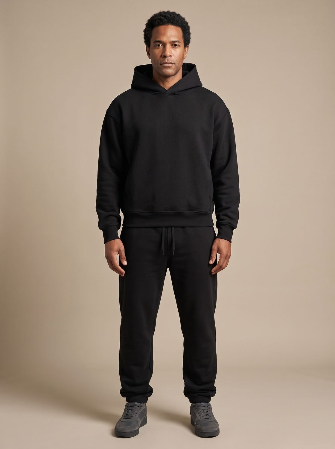 Men's Oversized Fleece Hoodie and Joggers Tracksuit Set