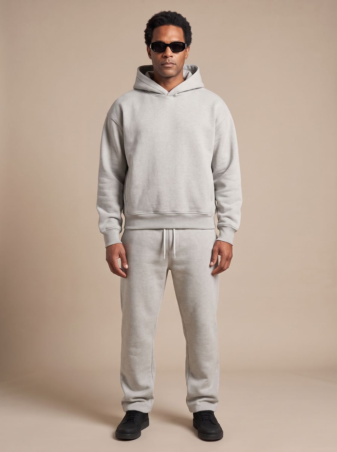 Men's Oversized Fleece Hoodie and Joggers Tracksuit Set