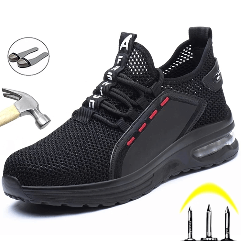 Men's S3 Work Shoes with Steel Toe Cap for Safety and Comfort