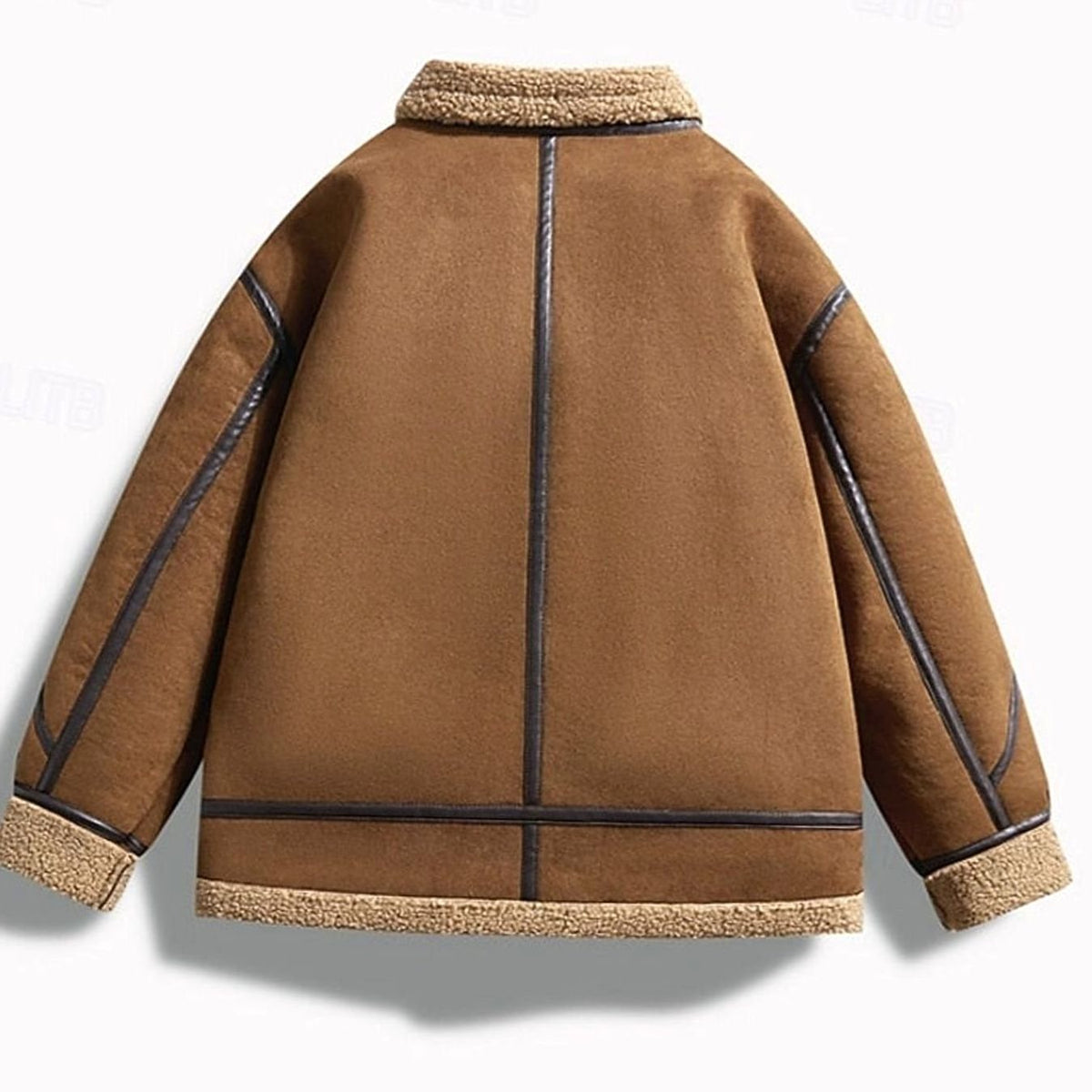 Men's Sherpa-Lined Full-Zip Aviator Bomber Jacket