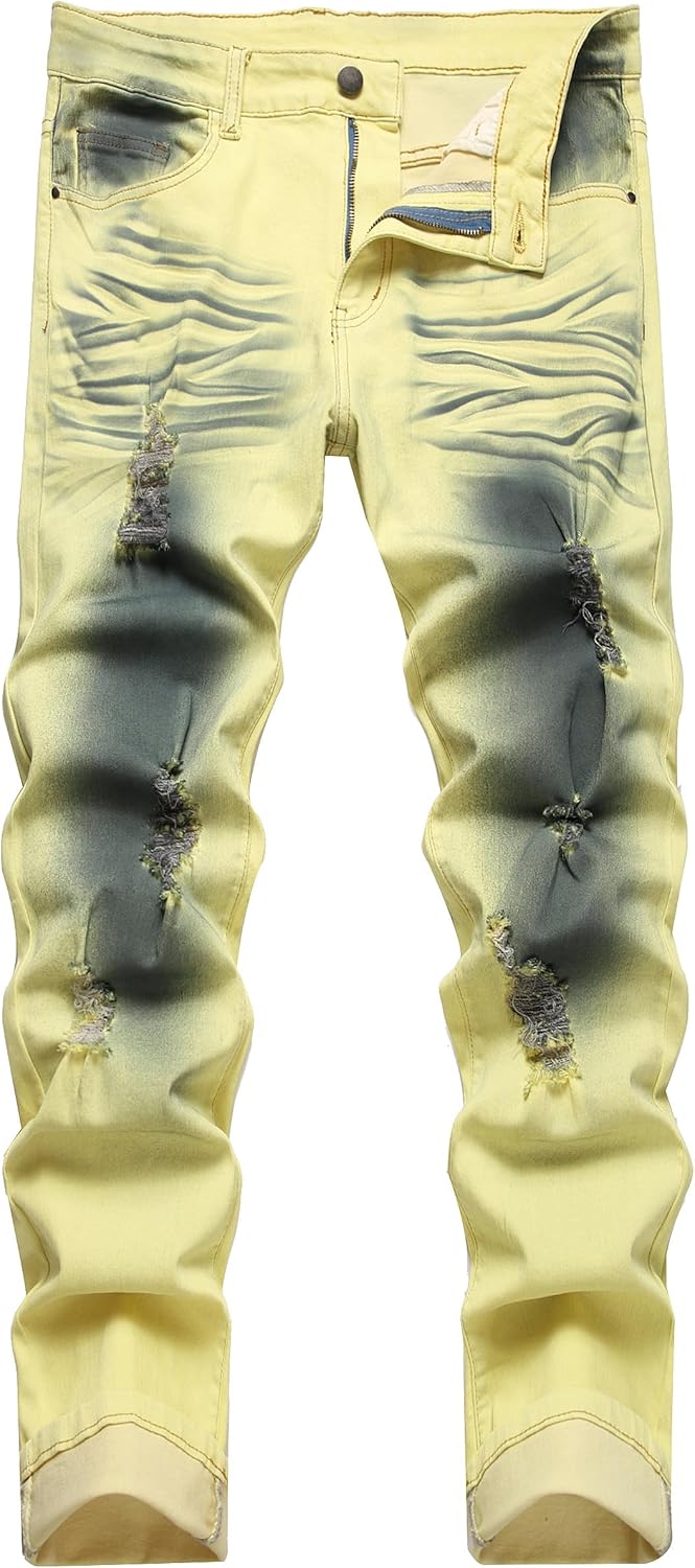 Men's Slim-Fit Ripped Jeans