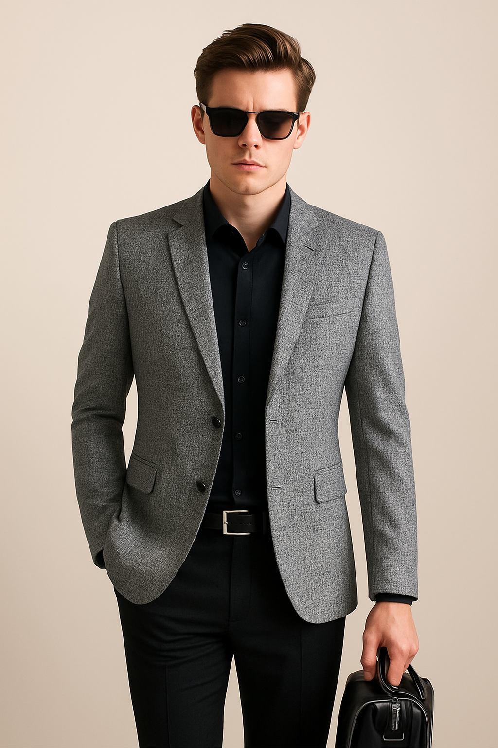 Blazer ajusté pour homme, idéal au printemps