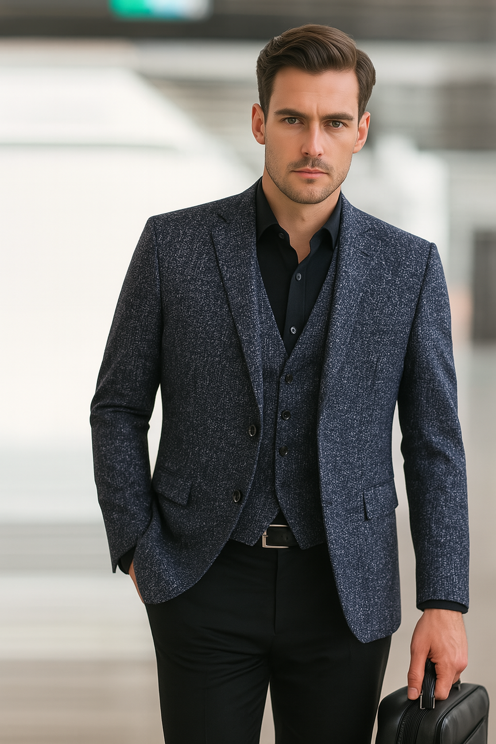 Blazer ajusté pour homme, idéal au printemps