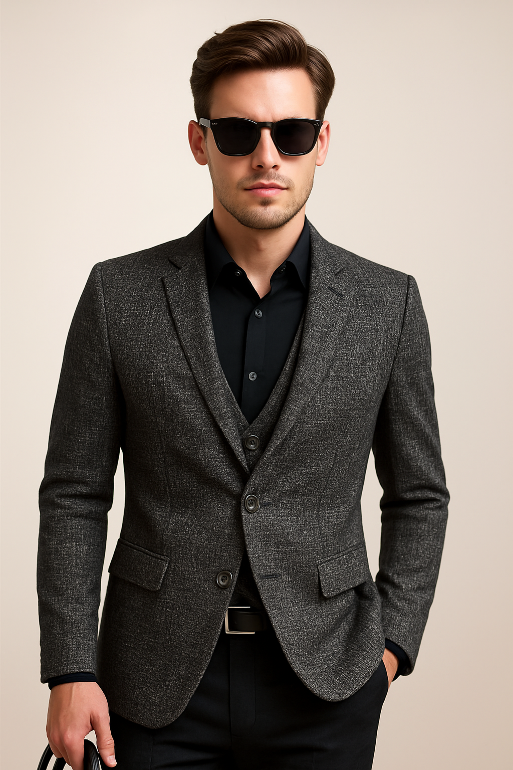 Blazer ajusté pour homme, idéal au printemps