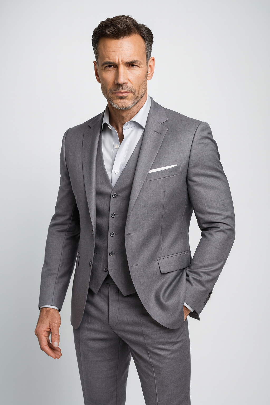 Men's Slim Fit Three-Piece Formal Suit Set