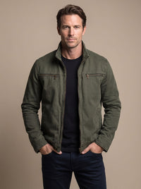 Men's Stand-Collar Full-Zip Slim-Fit Bomber Jacket