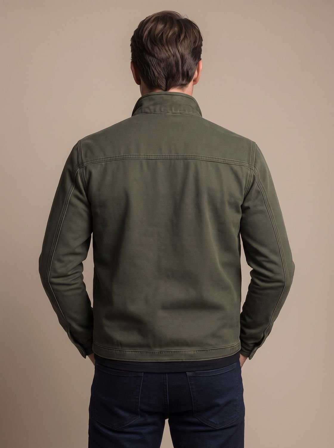 Men's Stand-Collar Full-Zip Slim-Fit Bomber Jacket