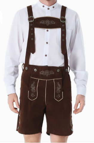 Men's Traditional Outfit with Lederhosen and Hat