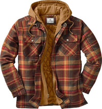 Men's Warm Flannel Hooded Jacket