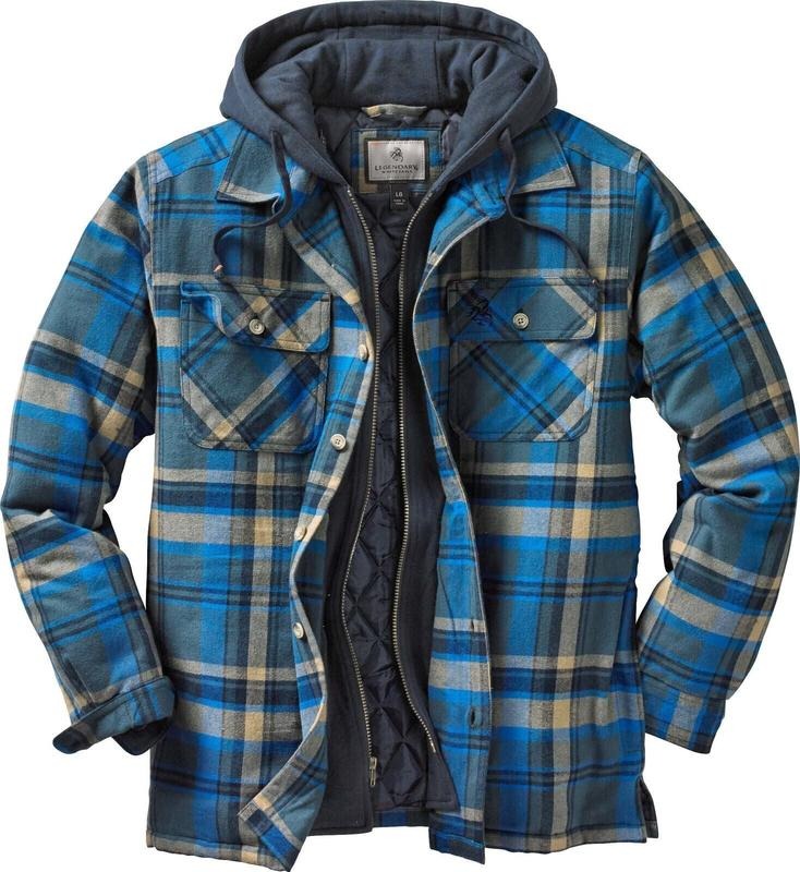 Men's Warm Flannel Hooded Jacket