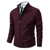 Cardigan zippé chaud en polaire pour homme