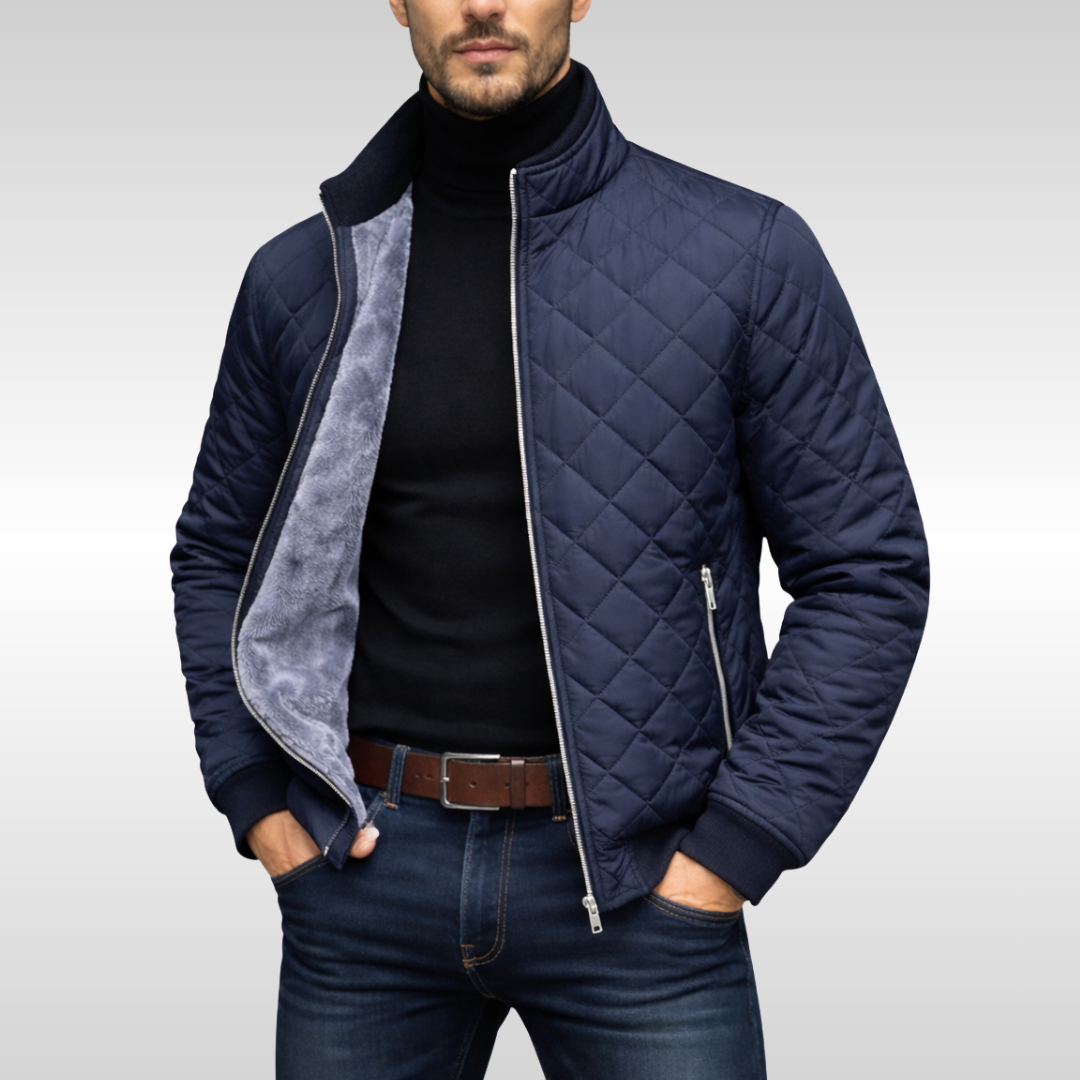 Men's Warm Quilted Jacket - Classic Lightweight Thermal & Transitional Jacket