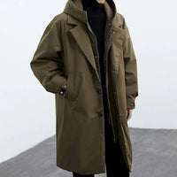 Trench-coat imperméable pour homme - modèle matelassé élégant et chaud
