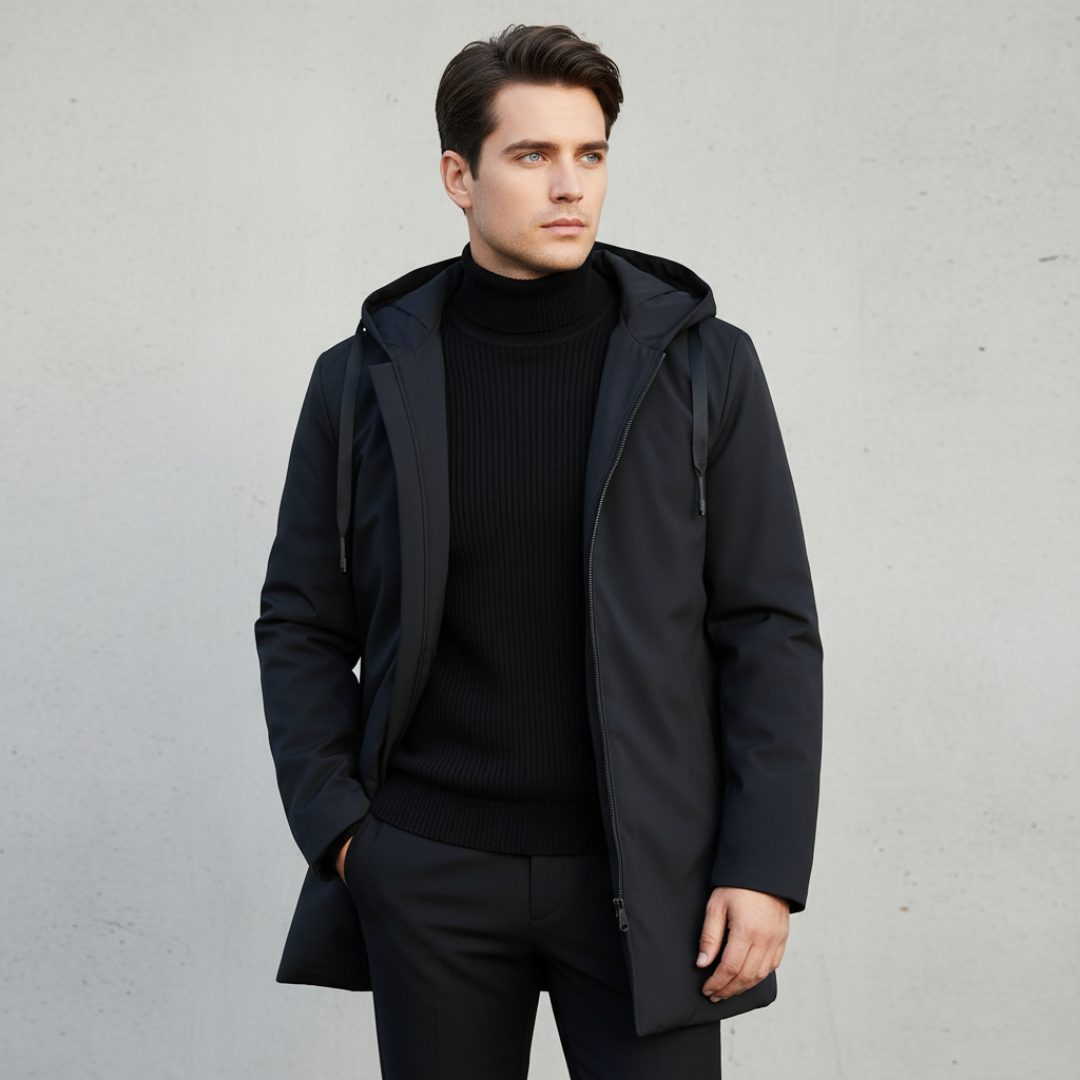 Veste d’extérieur à capuche coupe-vent et imperméable pour homme, pour l’automne et l’hiver