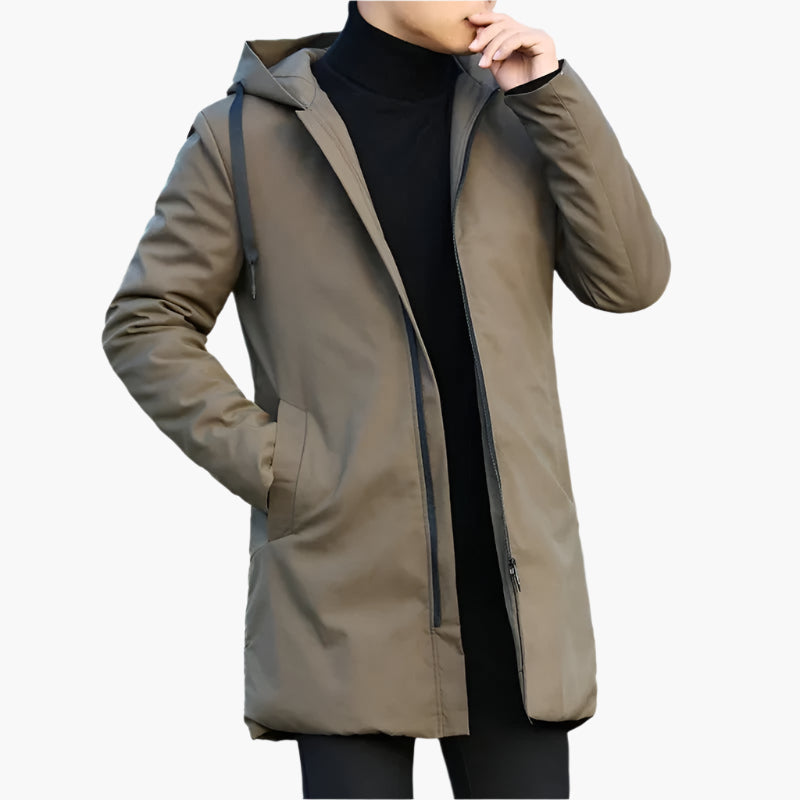 Veste d’extérieur à capuche coupe-vent et imperméable pour homme, pour l’automne et l’hiver