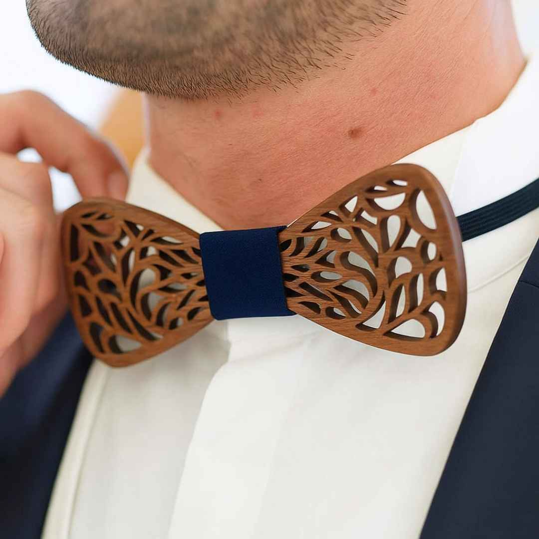 Men's Wooden Bow Tie - Koi