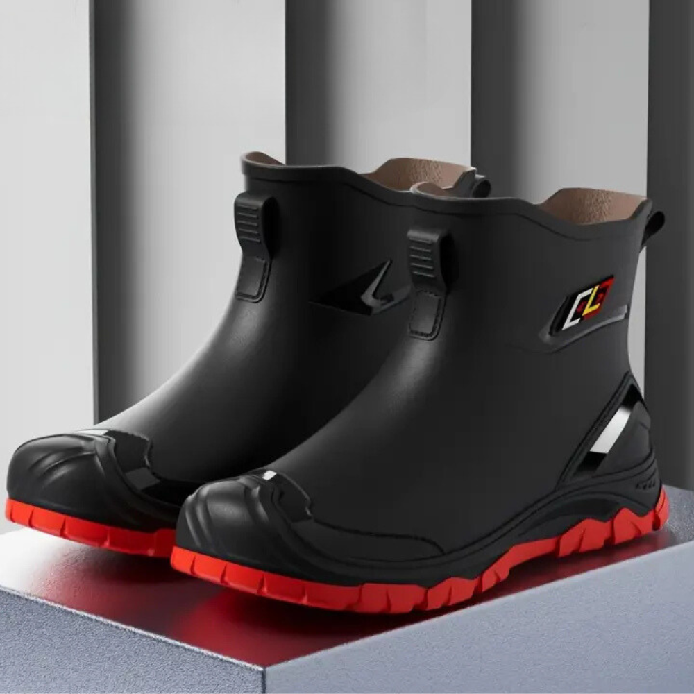 Men's Work Boots with Reinforced Toe and Grip Sole