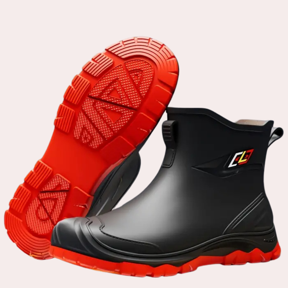 Men's Work Boots with Reinforced Toe and Grip Sole