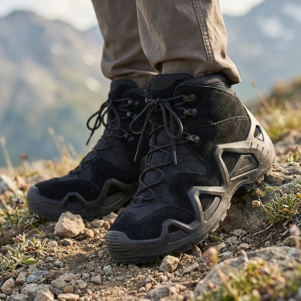 Mid-Cut Tactical Lace-Up Boots