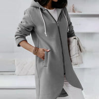 Mid-Length Hooded Jacket