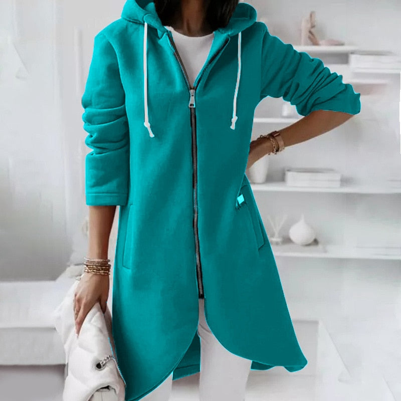 Mid-Length Hooded Jacket