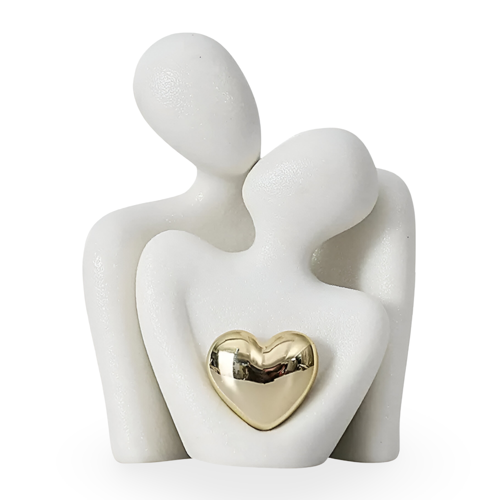 Figurine de couple minimaliste | Symbole de complicité | Finition lisse