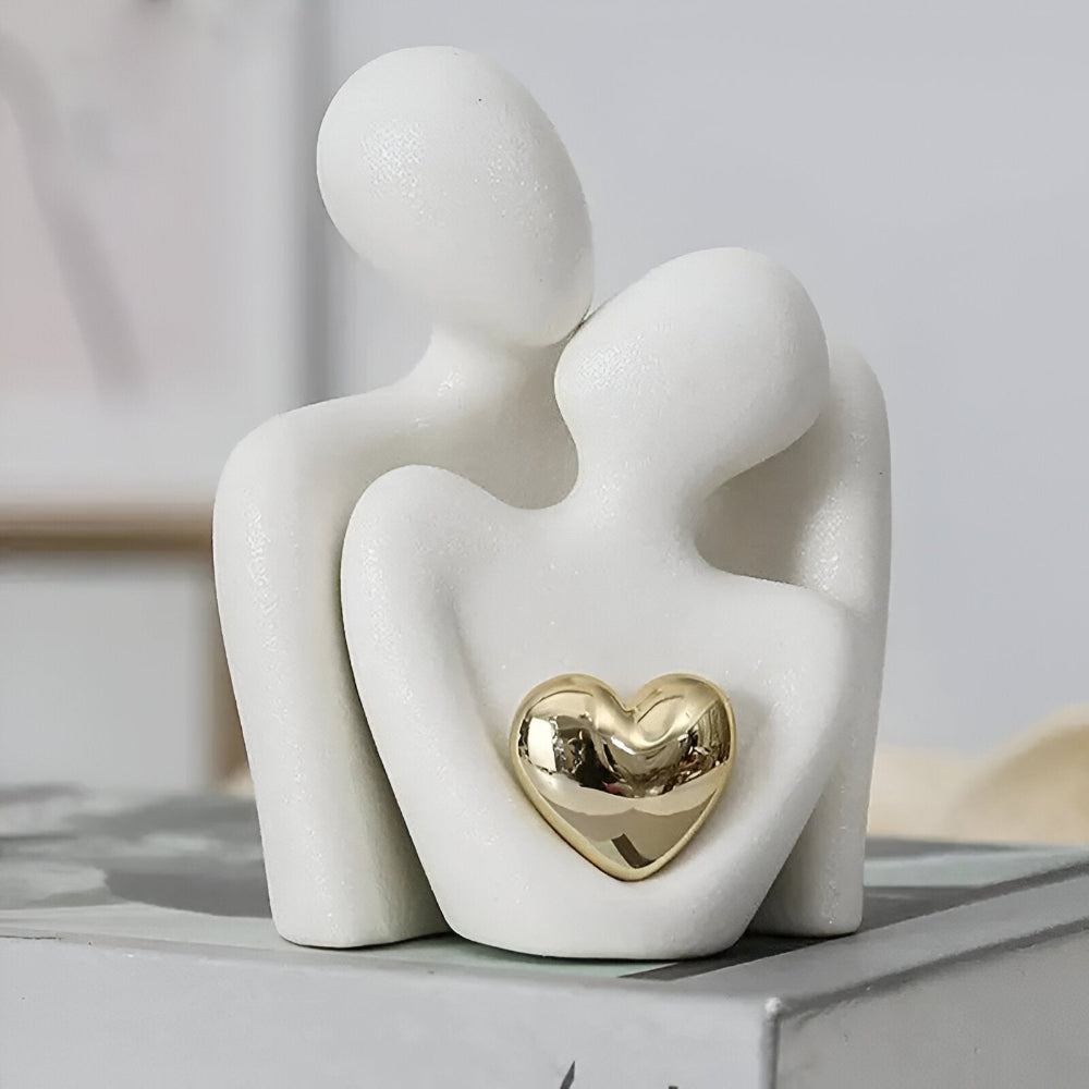 Figurine de couple minimaliste | Symbole de complicité | Finition lisse